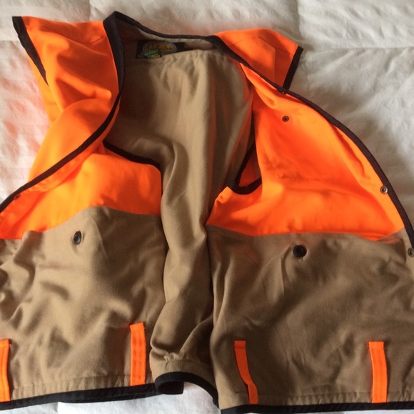 Cabela’s High Visibility Bright Orange Safety Work Hunting Vest Sz L-XL - Picture 6 of 13